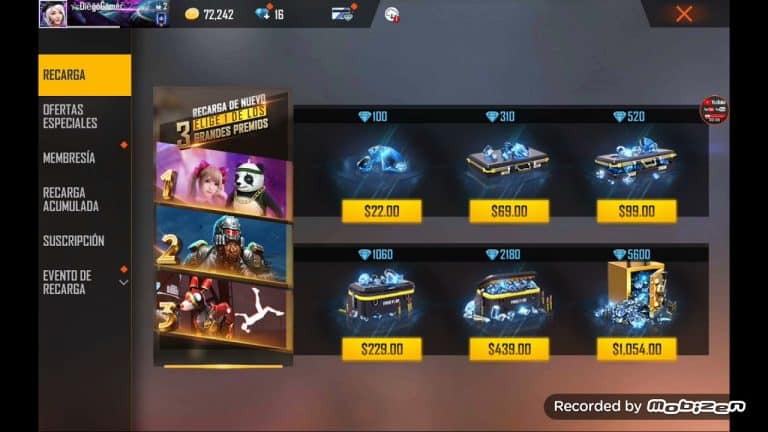 Cuanto cuesta 1060 diamantes en Free Fire