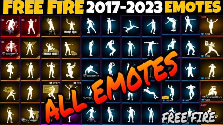 Cuantos Emotes hay en el Free Fire